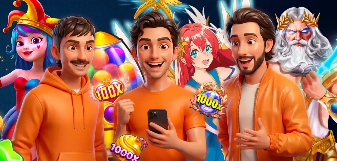 Die Lobby von Starzbet Casino mit Spielautomaten und Live-Casino